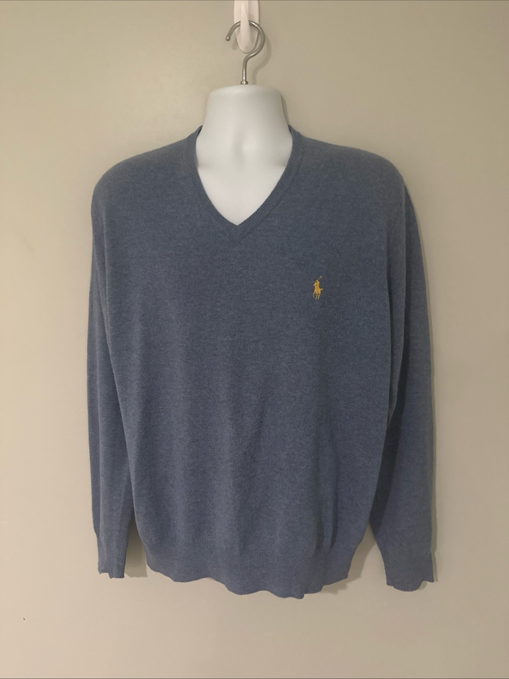 Ralph Lauren Polo 100% Merino Wool Men’s Pullover V-Neck Sweater  - XL